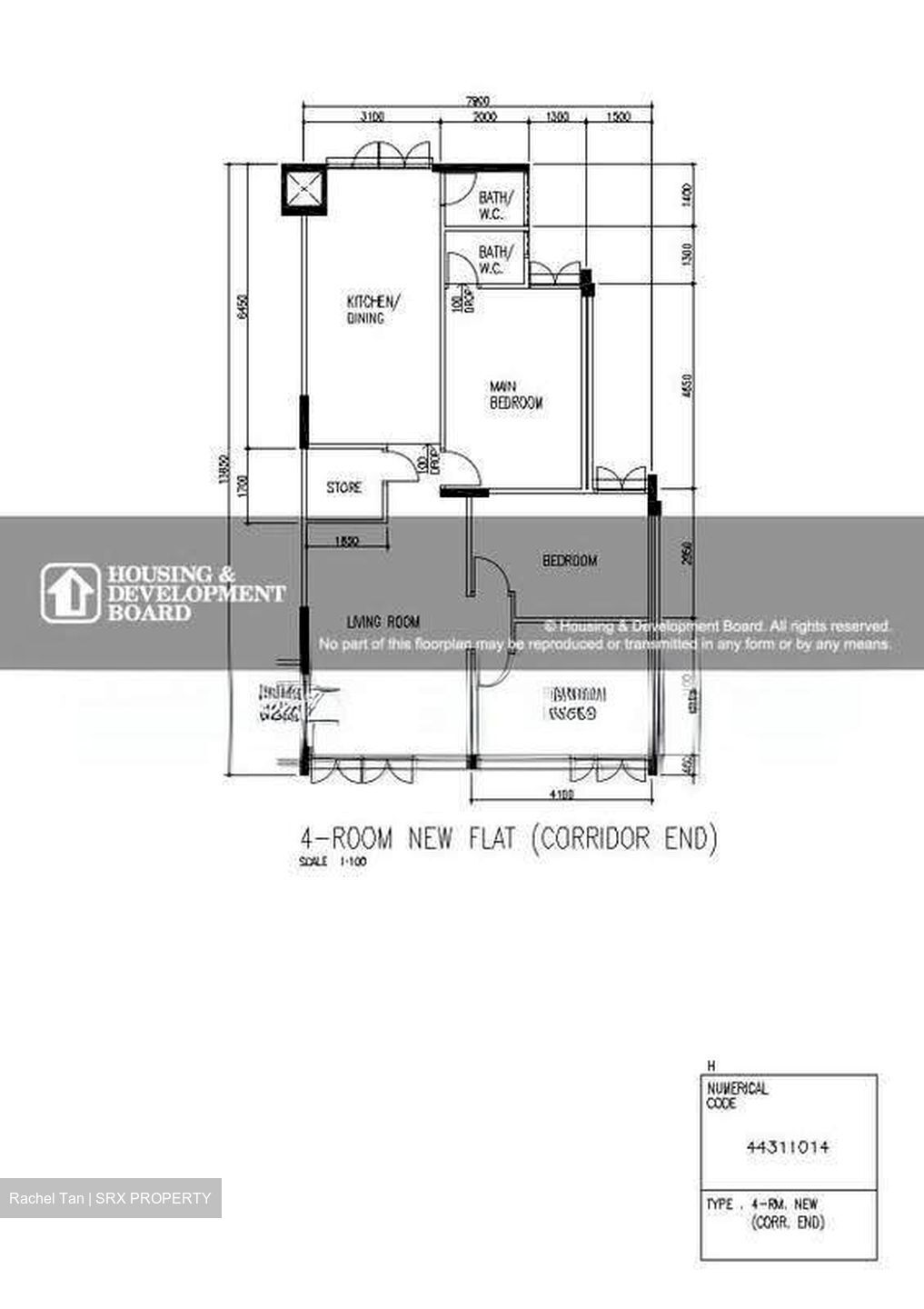 Blk 123 Hougang Avenue 1 (Hougang), HDB 4 Rooms #610557201